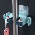 thumbnail image 2 of 4 Stück Besenhalter Wandhaken Selbstklebender Mopphalter Organizer Greifer für Badezimmer, 2 of 4