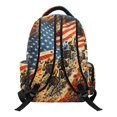 thumbnail image 2 of CHAQLIN Patriotic Toddler Bookbag 17 Inch Featuring Horse Racing Flag, Lightweight 600D Polyester Kids Backpack for Back to School and Travel, 2 of 10
