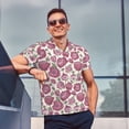 thumbnail image 4 of Sikiie Rose Flowers Print Men's Short-sleeved POLO Shirts, Button-down Shirts and T-shirts are Suitable for Vacation, Leisure and Business-X-Large, 4 of 6