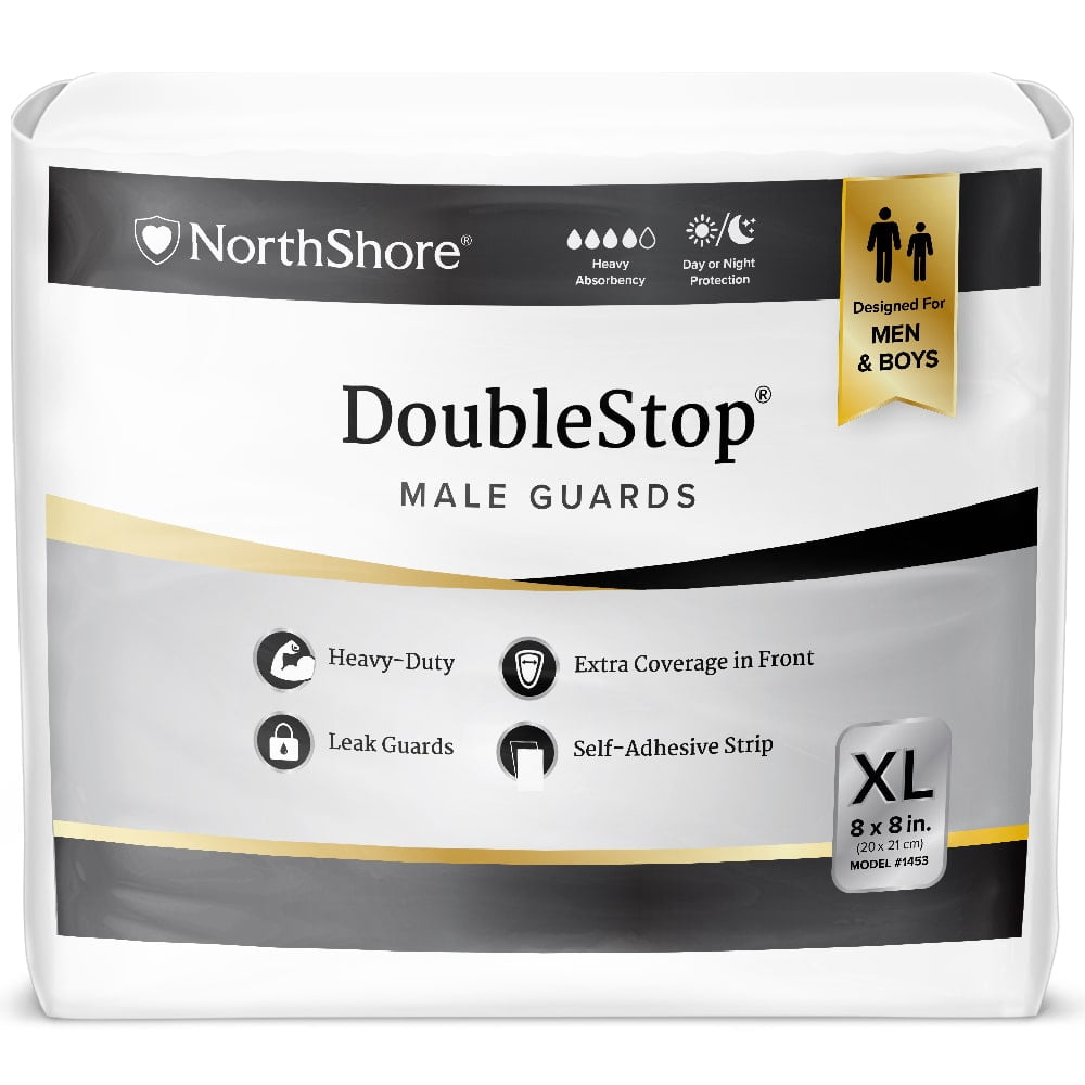 NorthShore DoubleStop XL Male Guards, Case/72 (4/18s)