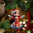 thumbnail image 3 of LEFTHIGH Home Acrylic Dwarf Christmas Tree Pendant Cute Dwarf Flat Print Chinese Doll Pendant Birthday Gifts, 3 of 6