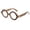 Brown, variant on Thick Blue Light Blocking Reading Glasses +2.0, Round Classic Plastic Tortoiseshell Readers 2.00 for women, Fashion Presbyopia Glasses +200 Strength