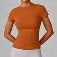 thumbnail image 2 of Tauxra Casual Short Sleeve Blouse for Women, Solid Color Round-Neck Summer Top, Soft Polyester and Spandex Fabric, Loose Fit Shirt for Daily Wear, 2 of 5
