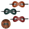 thumbnail image 1 of 3 pasadores de cuero para el cabello UHOMENY Pasador de cuero con accesorios de palo para mujeres Pasadores de pelo con palo (rojo vino+marrón+verde oscuro), 1 of 5