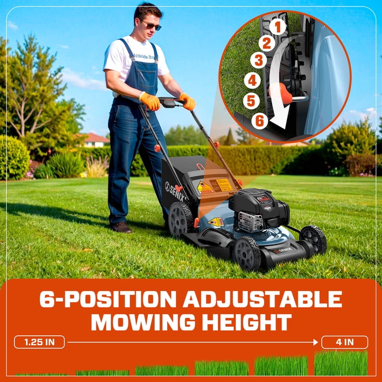 SENIX Self-Propelled Gas Lawn Mower Variable Speed 22