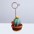 thumbnail image 4 of Yageerya Succulent Plants Microlandschaft Memo Clips Message Photo Holder Stand (Cactus Coffee Base), 4 of 4