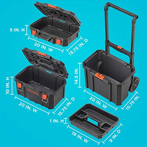 Black and decker tool on sale box on wheels