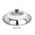 thumbnail image 3 of maskred Wok Lid For Easy Cooking Heat-resistant Easy To Clean And Long-lasting Dustproof silver 32, 3 of 6