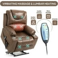 thumbnail image 4 of LITVZ 180 Degrees Lay Flat Lift Recliner with Massage and Heat, Cup Holder, 400 lb Capacity Recliner for Big and Tall Men, Lazyboy Sleeping, 4 of 10