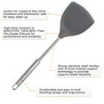 thumbnail image 4 of Kitchen Cooking Silicone Turner Spatula Heat Resistant Scraper Mixing Cooking Utensils Gray, 4 of 7