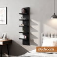 thumbnail image 5 of COMHOMA 5 Tier Wall Shelf Unit, Black Floating Wall Shelves, Vertical Wall Organizer for Bedroom, Living Room & Home Decor, 5 of 7