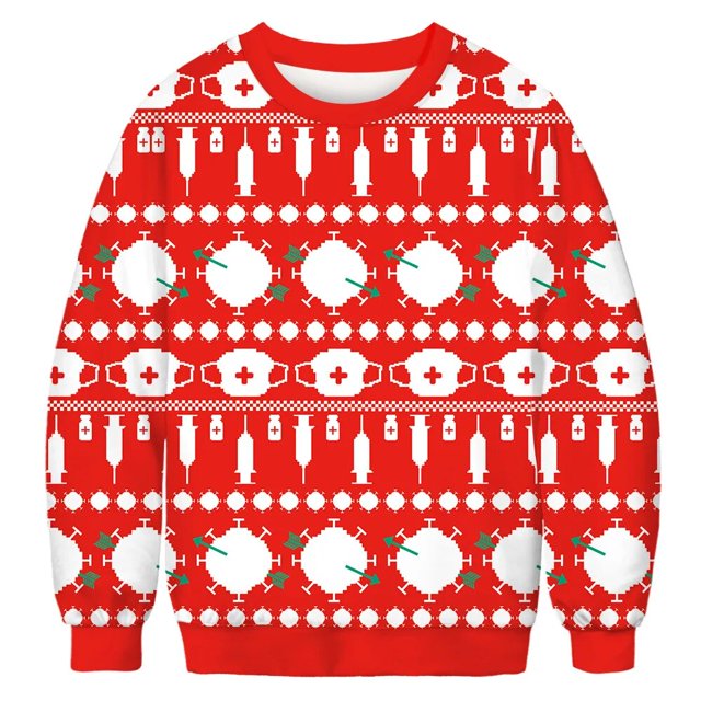 Divertidas sudaderas con capucha navideñas Harajuku para hombre, sudaderas de estilo Hip Hop a la moda para parejas, camisetas informales de otoño con cuello redondo, camisetas de gran tamaño para muj