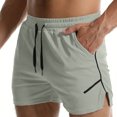 thumbnail image 5 of WREESH Men's Running Lightweight Athletic Shorts Bodybuilding Training Shorts Outdoor Gym Workout Shorts Casual Elastic Waist Drawstring Shorts Light Gray, 5 of 6