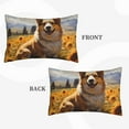 thumbnail image 2 of Pofeuu Cute Corgi Sunflower Print Polyester Microfiber Plush Pillowcases, Super Soft and Cozy Pillow Case Covers with Envelop Closure（Pillow core not included）-20"x30", 2 of 6