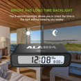 thumbnail image 5 of Radio despertador digital radio reloj flip table clock sin tictac reloj digital con luz nocturna LCD snooze (negro) JFHHH pequeña, 5 of 5
