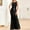 Black, variant on Plus Size Evening Dresses for Women, Sparkling Sequin Mermaid Gown for Prom and Formal Party, Sleeveless Round Neck Long Dress