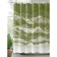 thumbnail image 2 of Fsddascl Sage Green Marble Shower Curtain Set - 36" x 78" Washable Bathtub Curtain with 12 Hooks, Abstract Wave Lines Gradient Waterproof Fabric Stall Shower Curtains for Bathroom/Bathtub Décor, 2 of 6