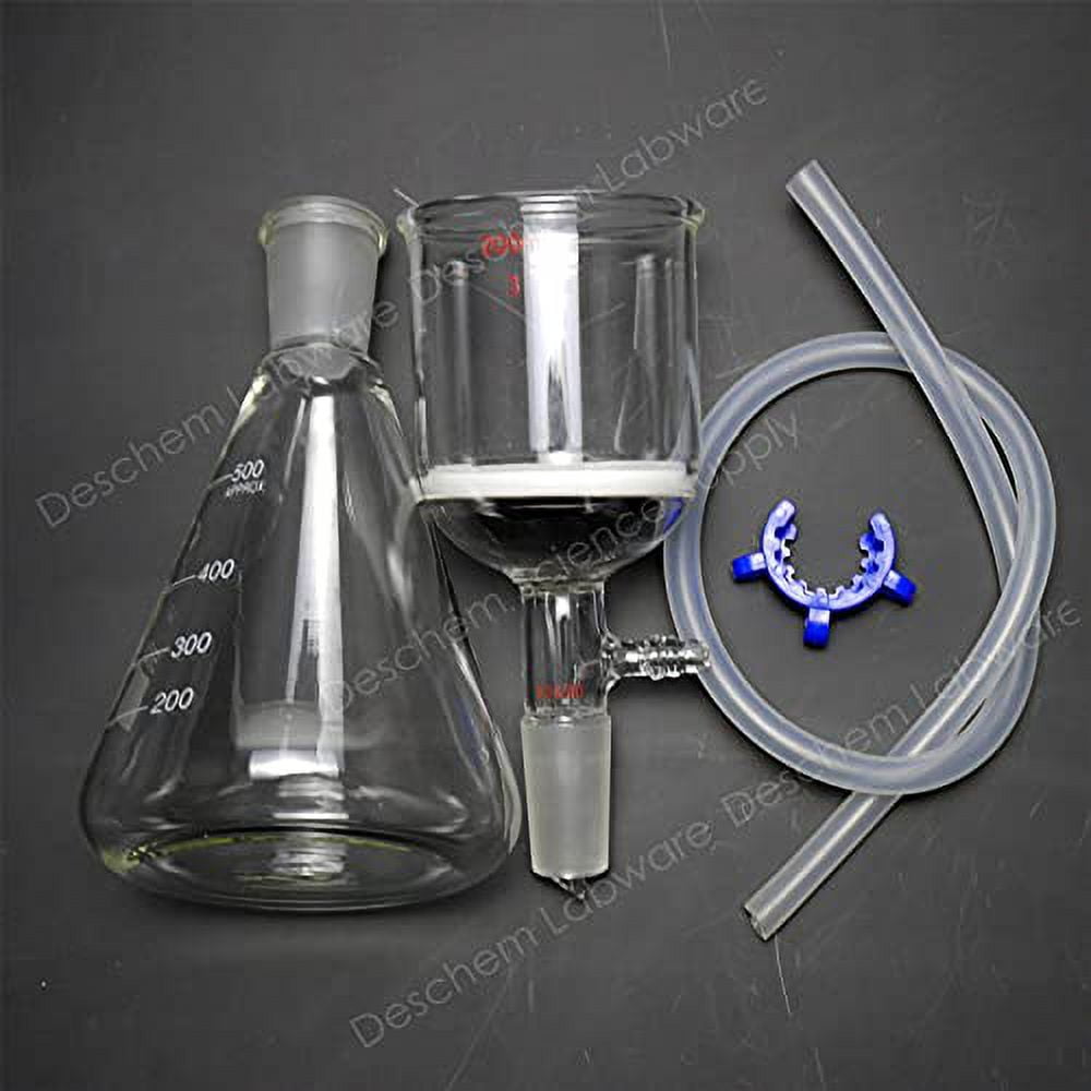500ml,24/40,Suction Filtration Device,200ml Buchner Funnel,with Lab Vacuum Pump