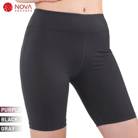 Nova Secrets Women's Yoga Workout Short Pants Capri Leggings for Gym Clothes Juniors Cropped Skirted (Best Capri Workout Pants)