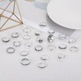 thumbnail image 2 of HOOUN 23PC Set Retro Silver Finger Open Ring Bohemia Moon Leaf Heart Love Gift 2088, 2 of 2