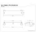 thumbnail image 4 of Kingston Brass BA1759MB 3.06 in. Heritage Bathroom Glass Shelf, Matte Black, 4 of 4