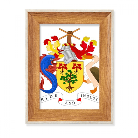 Bridgetown Barbados National Emblem Desktop Wooden Photo Frame Display Picture Art Painting Multiple Sets