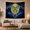 Luna Moon, variant on Green Luna Moth Against a Full Moon in a Starry Sky, Mystical Celestial for Space Lovers, Cosmic Forest Art Decor, Housewarming Gift, Tapestry Wall Hanging for Bedroom and Living Room