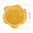 thumbnail image 2 of Unique Bargains Wax Seal Stickers, 25 Pcs Embossed Self Adhesive Good Luck Sticker, Gold Tone, 2 of 5