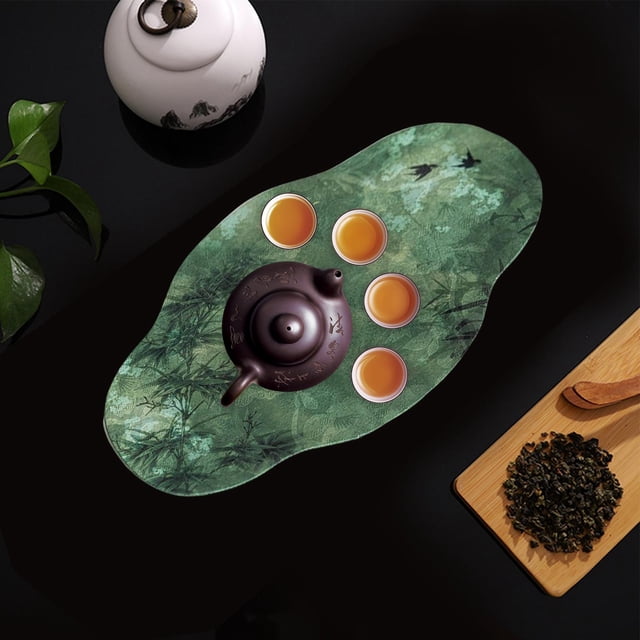 Manteles Individuales para La Del Té Chino, Alfombrilla para Barra de Café, Juego de Té Reutilizable, Alfombrilla de Mesa para Barra de Café Bambú Macarena Mantel de escritorio
