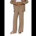 thumbnail image 3 of Conjuntos de 2 Piezas para Mujer: Conjuntos Casuales de Salón, Camisas de Larga con Botones y Pantalones de Pierna Camello S, 3 of 10