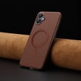 thumbnail image 6 of for Samsung Galaxy A06 Magnetic Case, Flexible Luxury PU Leather Cover, Protective Slim Lightweight Shockproof Phone Case Compatible with Mag-Safe Charging for Samsung Galaxy A06, Brown, 6 of 6