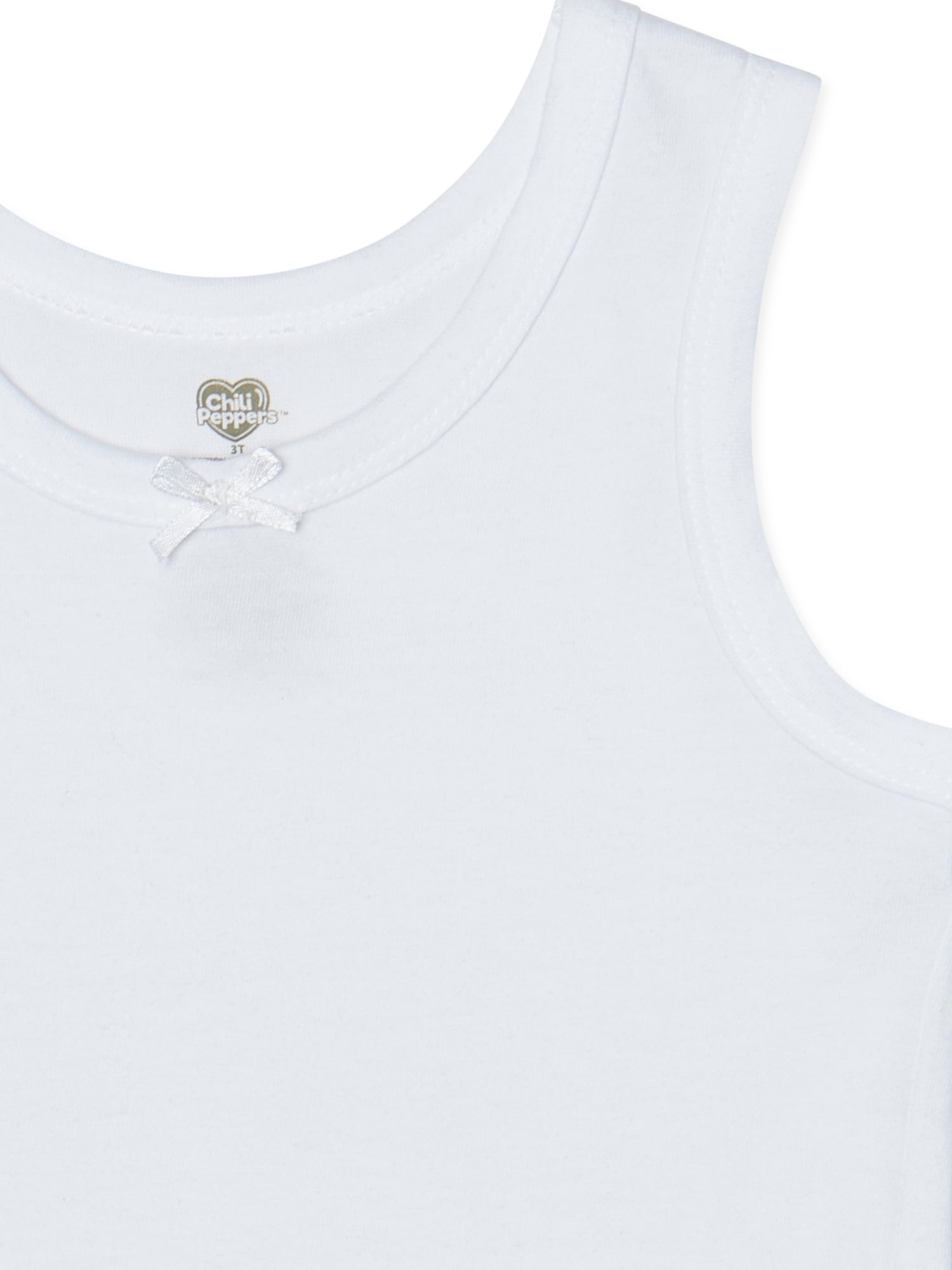 Chili Peppers Girls Tank Tops, Kids Camisoles Undershirts Set, 6-Pack