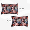 thumbnail image 2 of Pofeuu Rose Flowers Print Polyester Microfiber Plush Pillowcases, Super Soft and Cozy Pillow Case Covers with Envelop Closure（Pillow core not included）-14"x20", 2 of 6