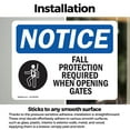 thumbnail image 3 of (2 Pack) Fall Protection Required When Sign, 3 of 7