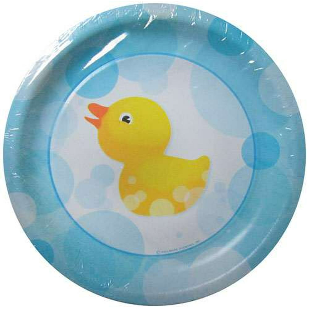 Baby Shower Rubber Duck 'Splish Splash' Small Paper Plates (8ct