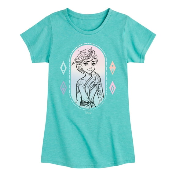 Frozen 2 - Elsa Portrait - Toddler And Youth Girls Short Sleeve Graphic T-Shirt