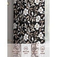 thumbnail image 7 of Black White Floral Semi Sheer Curtains 96 Inch Length 2 Panels Set, Farmhouse Vintage Botanical Leaves Sheer Kitchen Curtain Privacy Voile Window Curtain for Living Room Bedroom Rod Pocket Drapes, 7 of 7