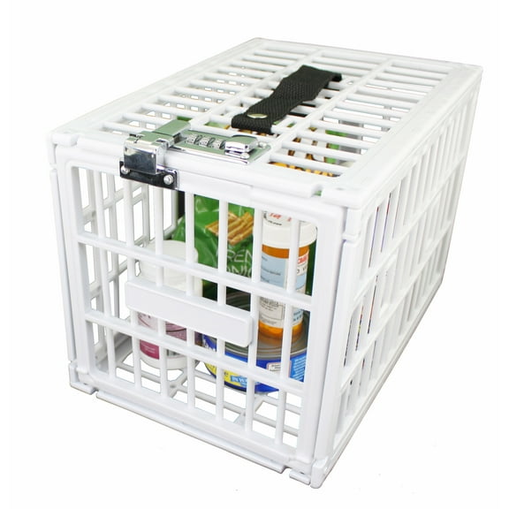 Fridge Locker Box - Secure Lockable Storage for Snacks & Medicine, Portable Design