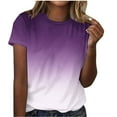 thumbnail image 2 of ameIAEA Short Sleeve Shirts for Women Round Neck Summer T-Shirts Gradient Color Fashion Tops, 2 of 4