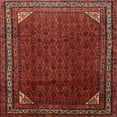 thumbnail image 1 of Ahgly Company Machine Washable Indoor Square Traditional Sienna Brown Area Rugs, 8' Square, 1 of 7