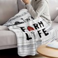 thumbnail image 3 of Farmhouse Life Blanket Soft Cozy Warm Throw Blanket for Couch, Plush Fuzzy Flannel Fleece Blankets for Sofa, Barn Animals Grey Vintage Wooden Bed Blankets Lightweight Gifts for Women, 50"x80", 3 of 9