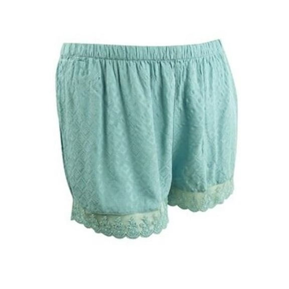 Charter Club Women's Lace-Trim Pajama Shorts (L, Stone Blue)