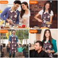 thumbnail image 4 of Pioneer Flower Floral Print Pattern Apron-Garden Aprons for Women with Pockets-Cotton Linen Waterproof Kitchen Cooking Gardening Aprons Adjustable for Kitchen,Cooking,BBQ and Salon 33x27 Inch, 4 of 7