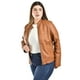 thumbnail image 4 of Chamarra estilo biker Roman Fashion /Tallas Extras, 7370 (Chedron) cafe 42, 4 of 7