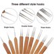 thumbnail image 1 of 9Pcs Dreadlock Crochet Hooks Set Single Double 3 Bamboo Handles Weaving Tool for Braiding Hair, 1 of 1