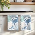 thumbnail image 7 of Coastal Crab Kitchen Towels Set of 3, Nautical Beach Marine Life Coral Conch Absorbent Dish Towels for Kitchen, Microfiber Hand Towel, Quick Drying Tea Towel for Cleaning Decorative Dishcloths, 7 of 7
