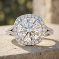 thumbnail image 4 of Rosec Jewels IGI Certified Lab Created Diamond Engagement Ring 5 Carat (E-VS1 Quality) - Diamond Statement Ring with Halo, 18K White Gold, US 7.50, 4 of 7