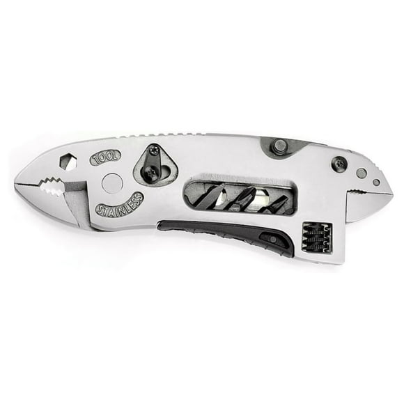 ViLaViDeca Set Multi Pliers Tool Multi Function Tool Mulitool Wire Cutters Multi PurposeWrench AdjustableWrench Multifunction Pliers MultiWrench Pliers Fold Multiplier, Silver