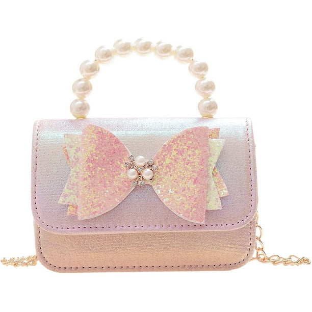 Bolso bandolera para ninas pequenas mini bolsos de mano bonitos con mango de perlas para chica Feliz Sencillez Walmart en linea