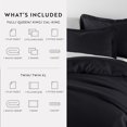 thumbnail image 2 of Noble Linens 8 Piece Solid Duvet Bundle in Black, Cal King, 2 of 5